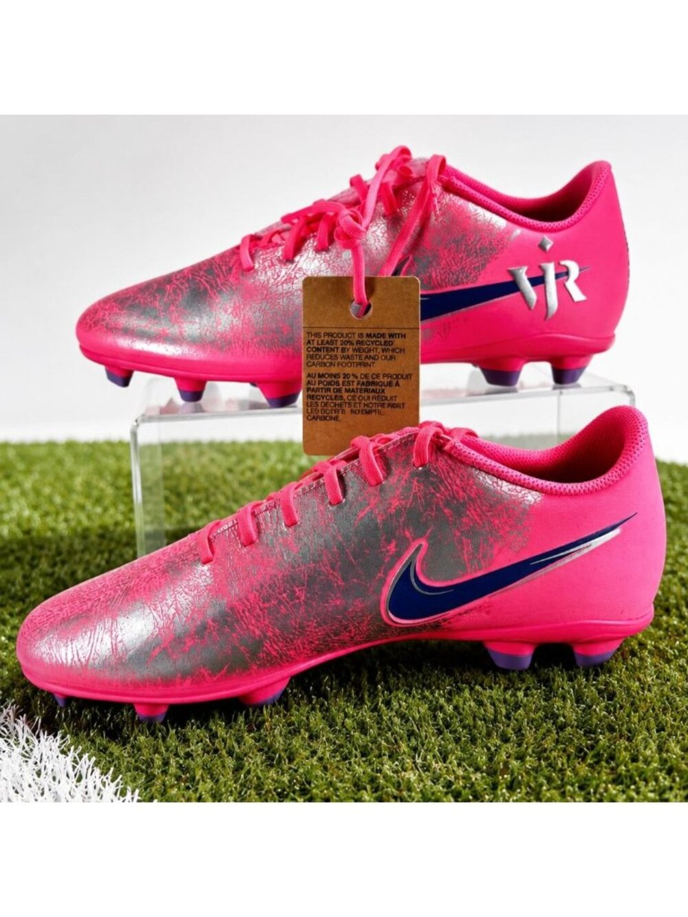 Nike Mercurial Vapor 16 Club Vini Jr MG Soccer Cleats Sunset Pulse Us Mens 10